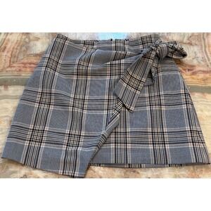 Aritzia Wilfred Dorine Womens Wrap Mini Skirt Multicolor Plaid Classic Size 2